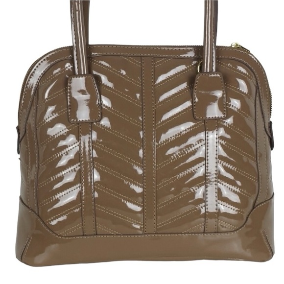 NWT London Fog Lark Dome Taupe Satchel - Picture 3 of 9